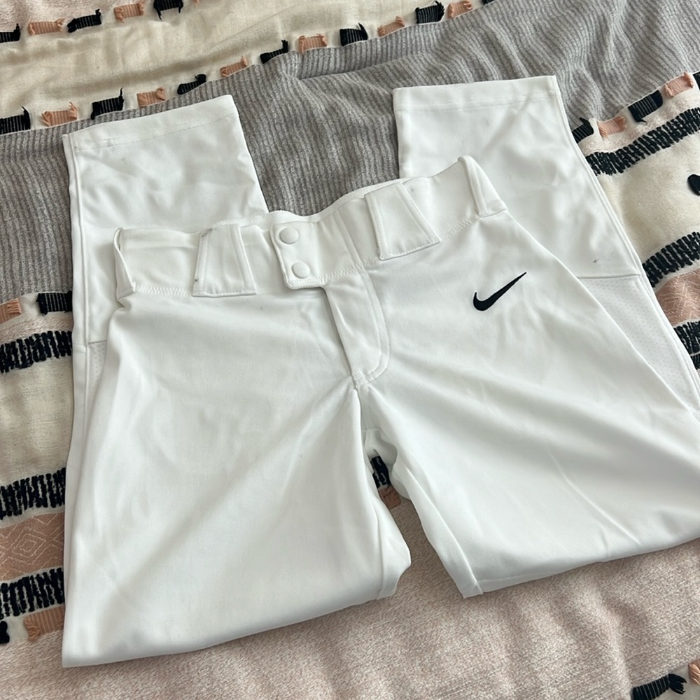 Boys Nike baseball pants, white